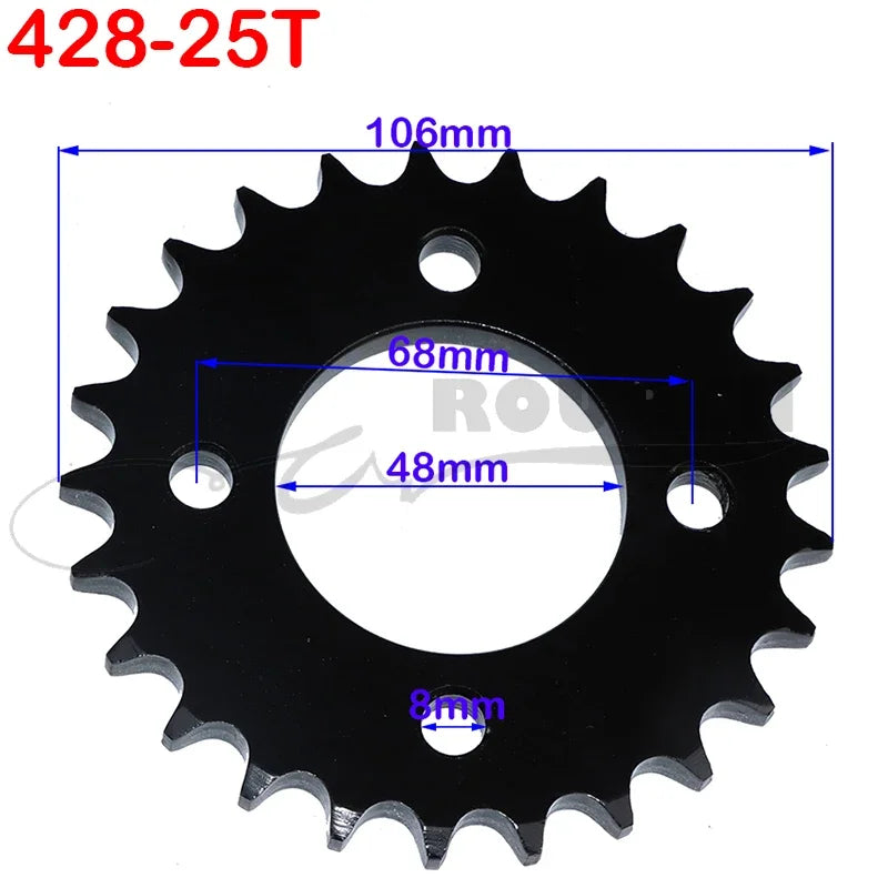 Kit pignon + couronne 428 — ATV Quad Pit Bike Moto 25T à 48T