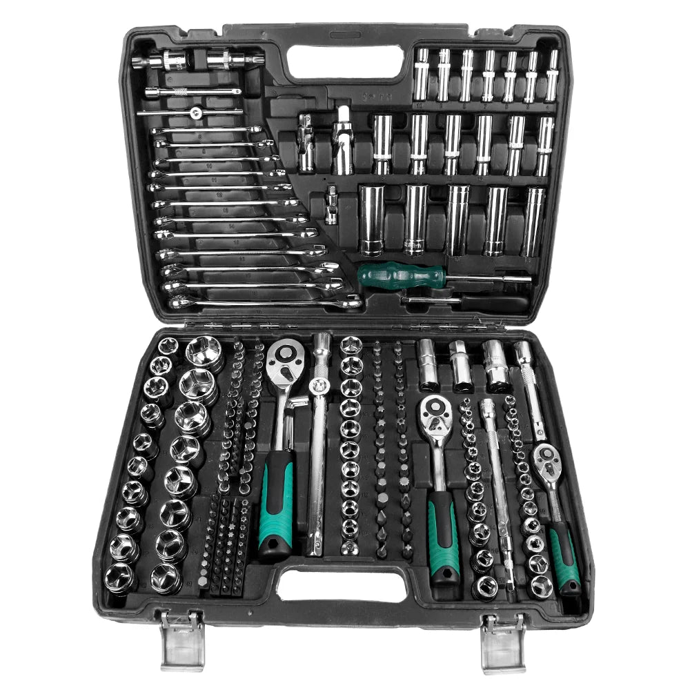 227pcs Socket Wrench Set Ratchet Torque Wrench Combo Kit Car Repair Tool 1/4 3/8 1/2 Ratchet Spanner Screwdriver Bits Hand Tool