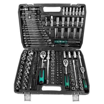 227pcs Socket Wrench Set Ratchet Torque Wrench Combo Kit Car Repair Tool 1/4 3/8 1/2 Ratchet Spanner Screwdriver Bits Hand Tool