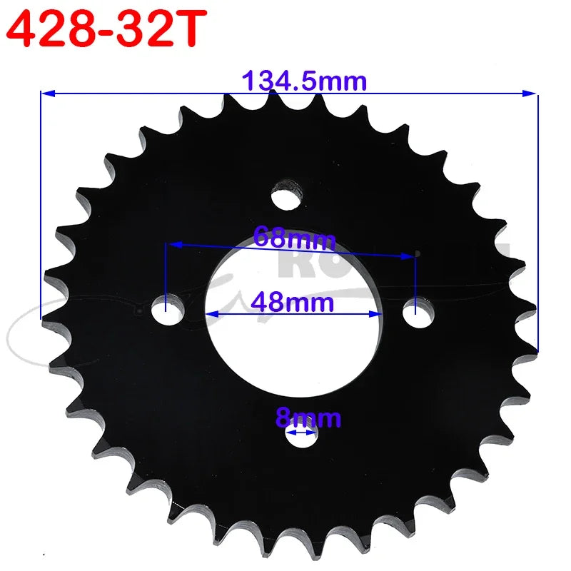 Kit pignon + couronne 428 — ATV Quad Pit Bike Moto 25T à 48T