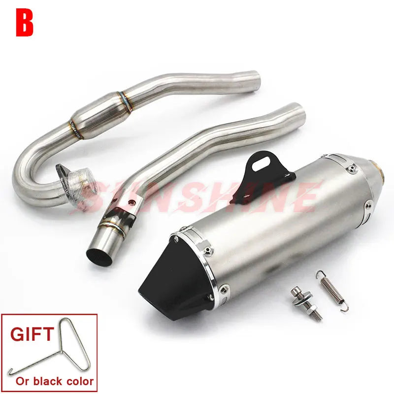 Real Picture For CRF230 CRF230F CRF150F Motorcross Exhaust Full Systems Motorcycle Muffler Slip on Escape Moto Front Pipe