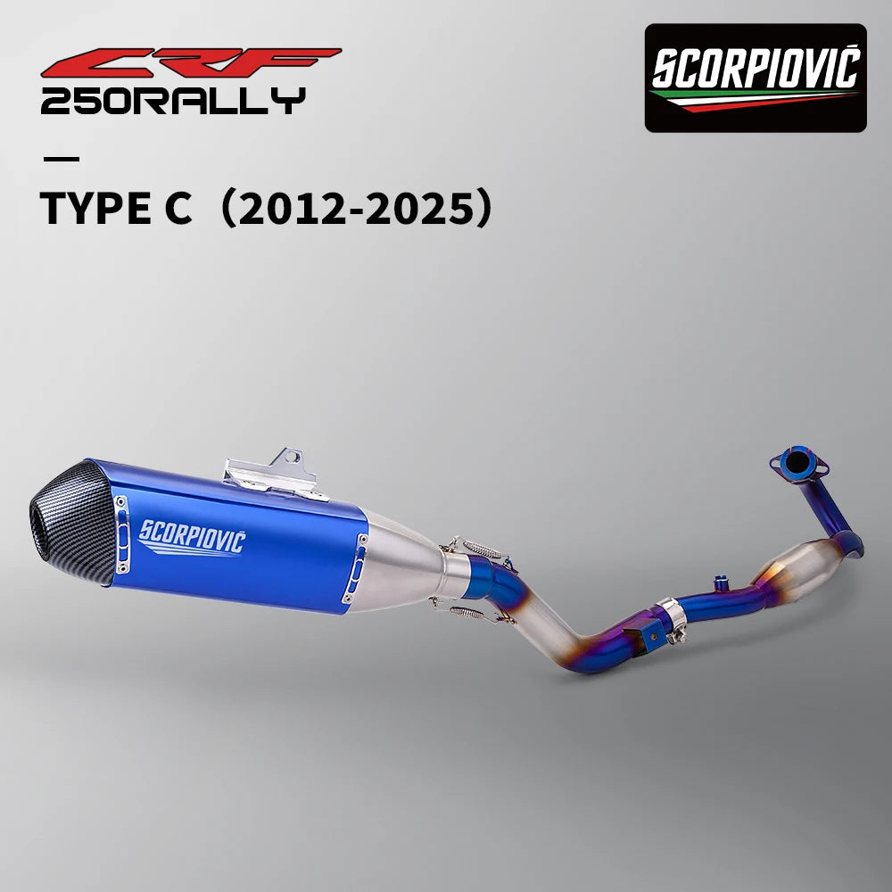 Off road CRF250 CRF250F CRF250L Front Link Pipe Full Exhaust System Muffler 2012-2025