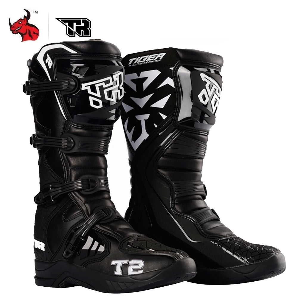 Men's Racing Shoes Boots Safe Riding Motocross Boots Waterproof Anti Fall Wear-resistant Motorcycle Boots  Equipment Rally