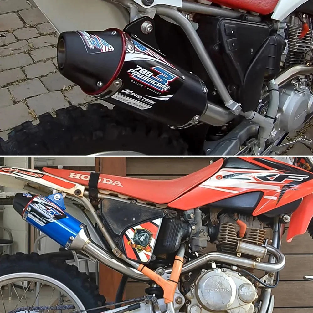Motorcycle Exhaust Full System Muffler Escapes For HONDA CRF150 CRF230 CRF250 Motorcycle Modified Exhaust Pipe Front Off Road