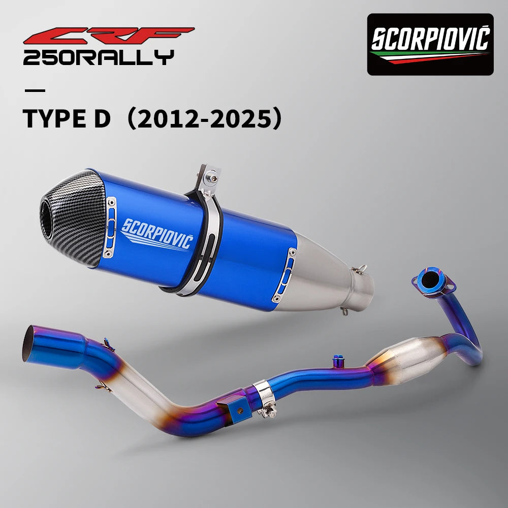 Off road CRF250 CRF250F CRF250L Front Link Pipe Full Exhaust System Muffler 2012-2025